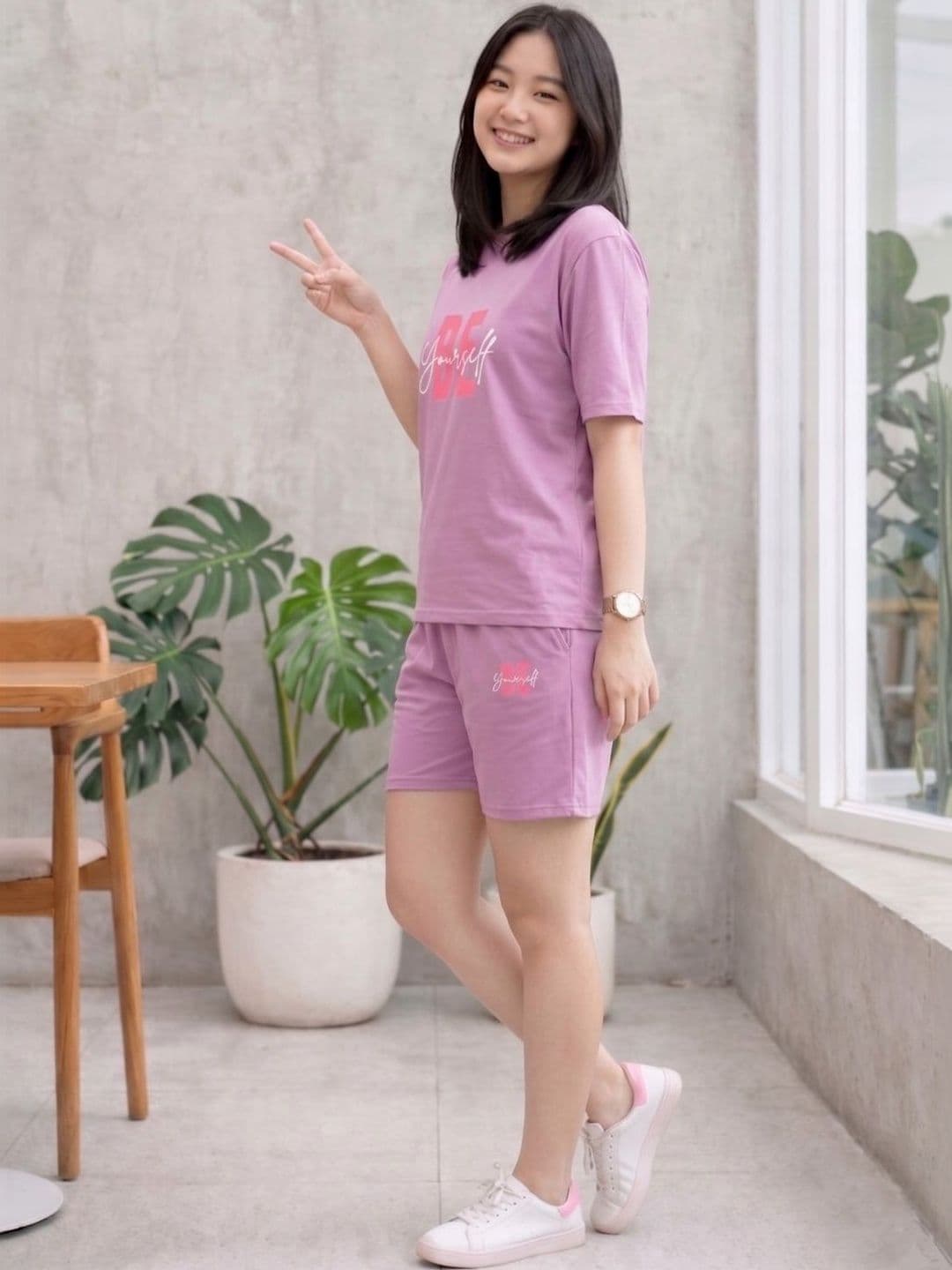 Keenuu Cotton Printed T-shirt with Shorts thumbnail 4