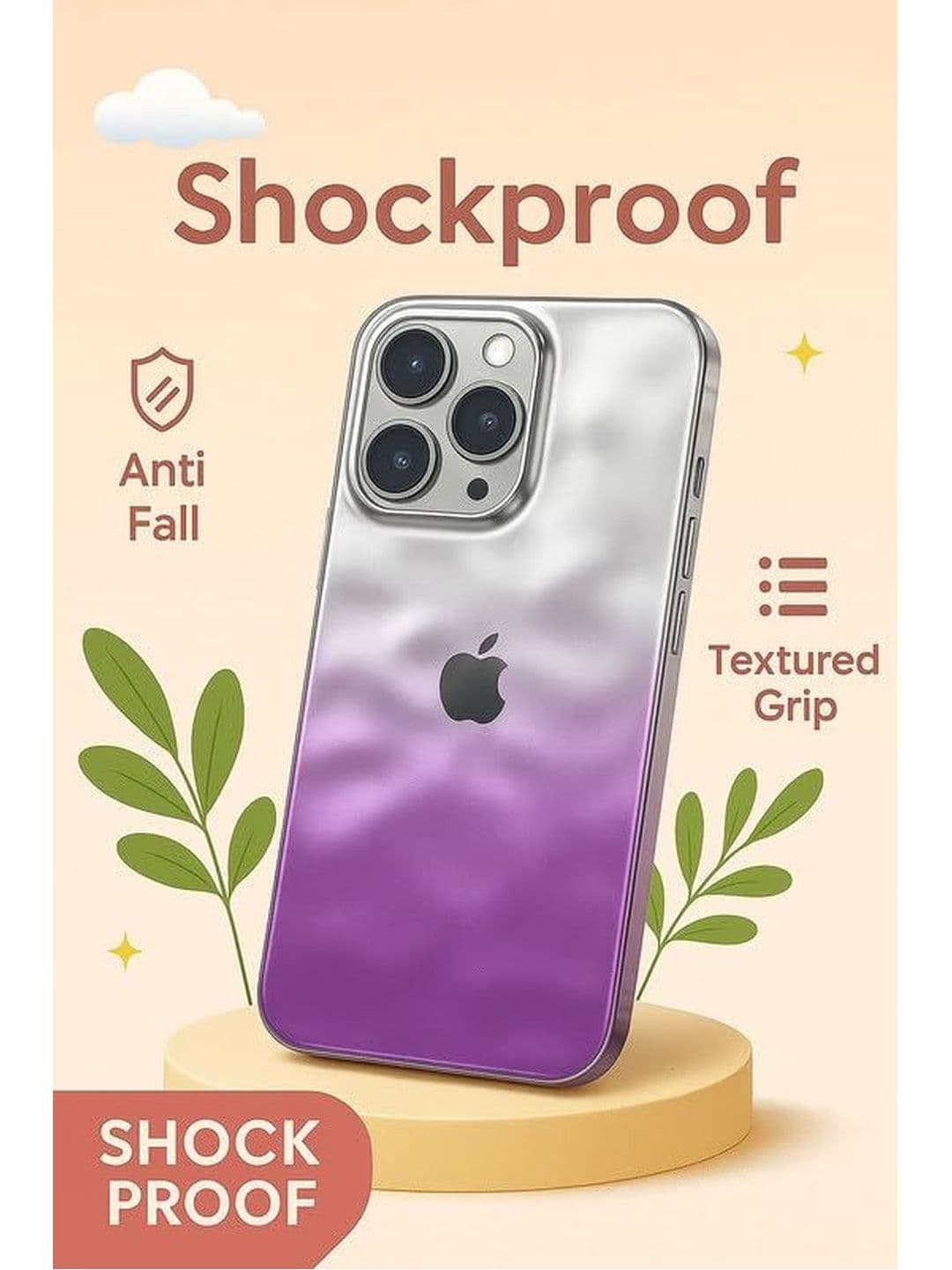 COVERLY Solid Printed iPhone 12 Back Case Mobile Accessories thumbnail 4