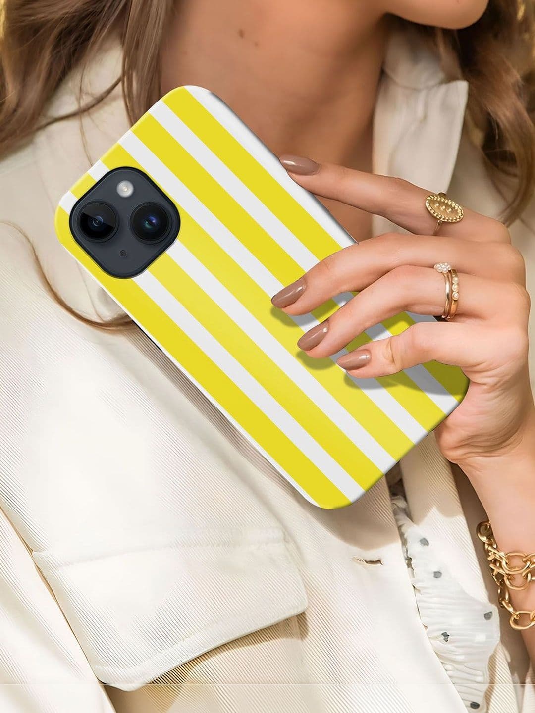 QRIOH Geometric Printed iPhone 13 Back Case Mobile Accessories thumbnail 2