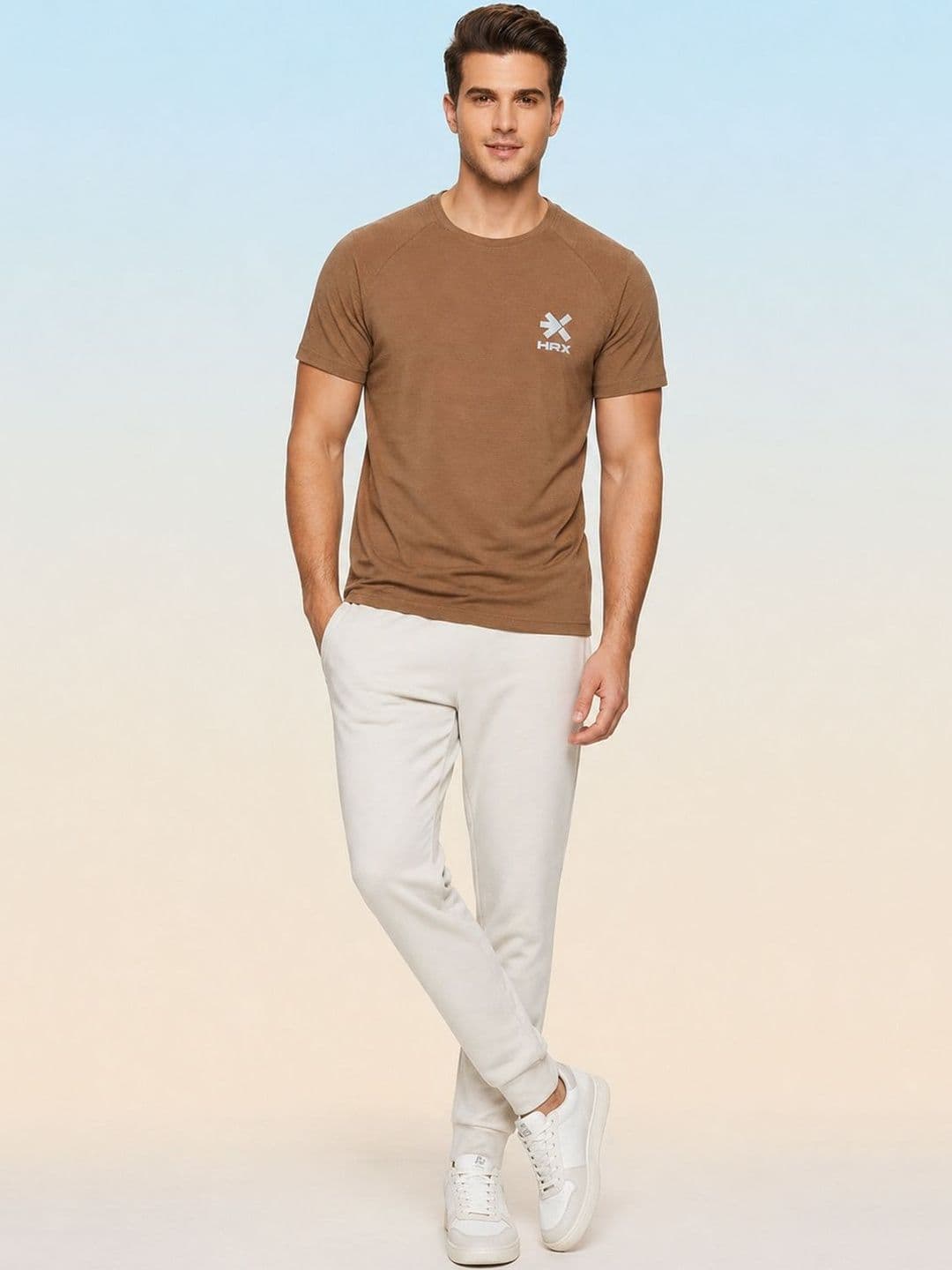 HRX by Hrithik Roshan Brand Logo Printed Round Neck T-shirt thumbnail 6