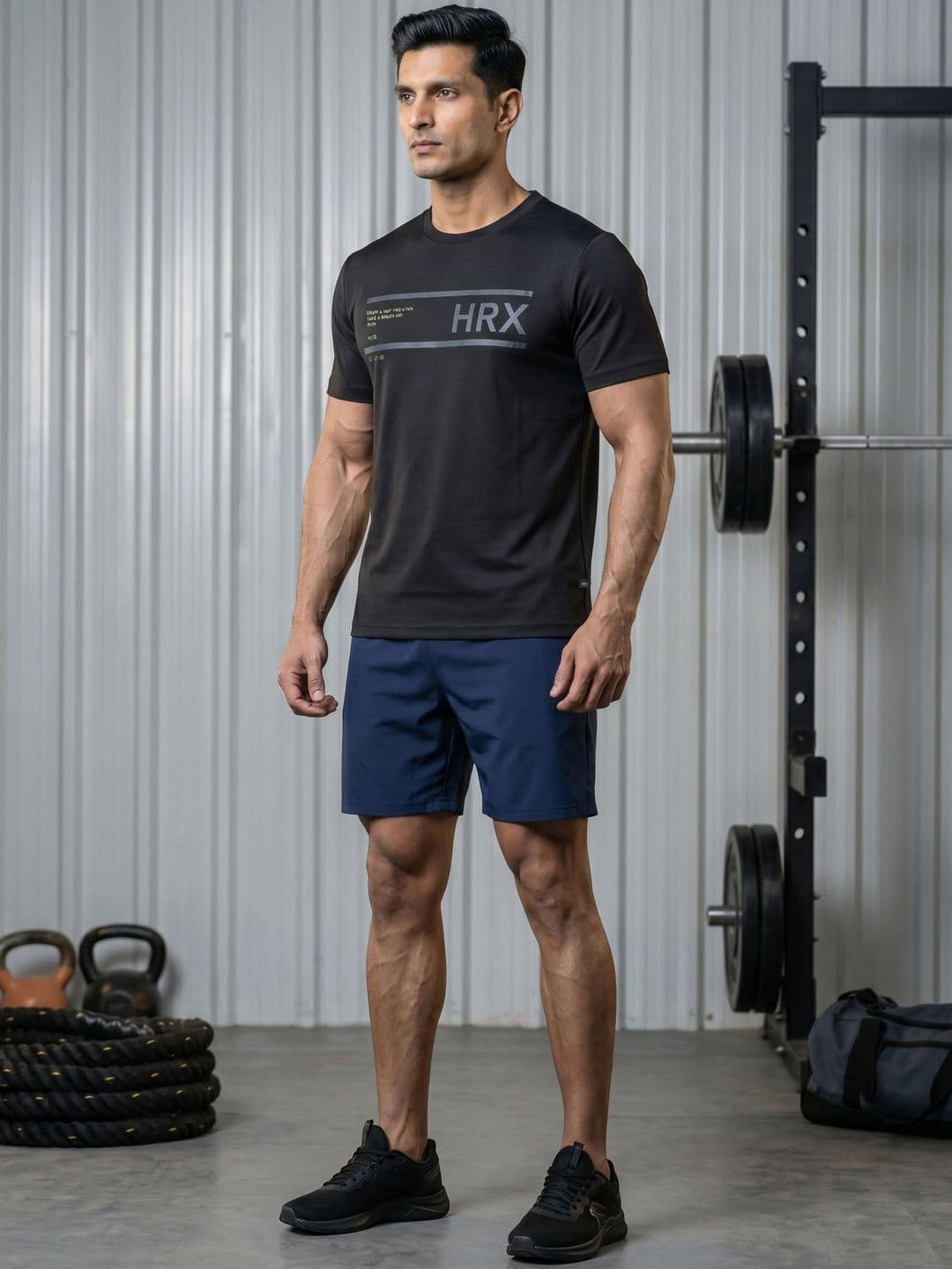 HRX by Hrithik Roshan Typography Printed Round Neck T-shirt thumbnail 4