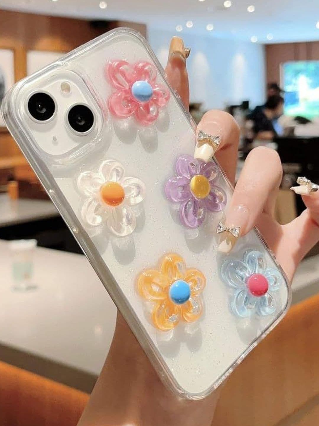 COVERLY Floral Printed iPhone 13 Back Case Mobile Accessories thumbnail 5