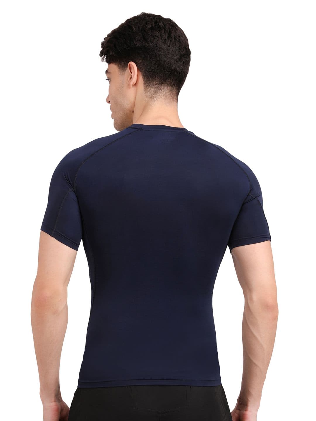 Athmonk Round Neck Half Sleeve Compression Vest Body Shaper T-Shirt thumbnail 7