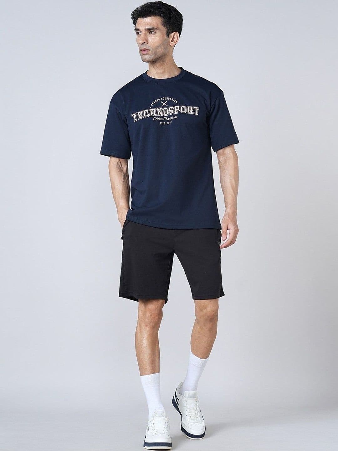Technosport Men Typography Printed Slim Fit T-shirt thumbnail 5