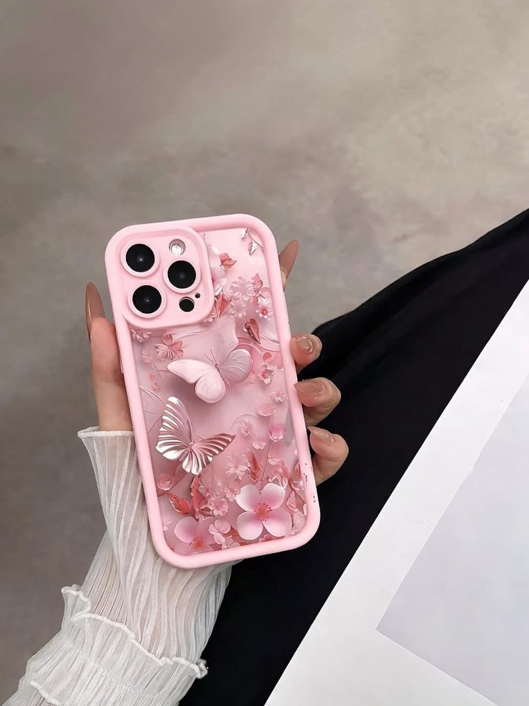 COVERLY Floral Printed iPhone 16 Pro Max Back Case Mobile Accessories thumbnail 5