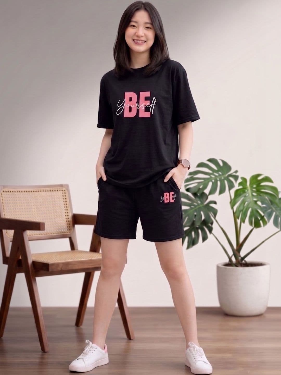 Keenuu Cotton Printed T-shirt with Shorts - view 1