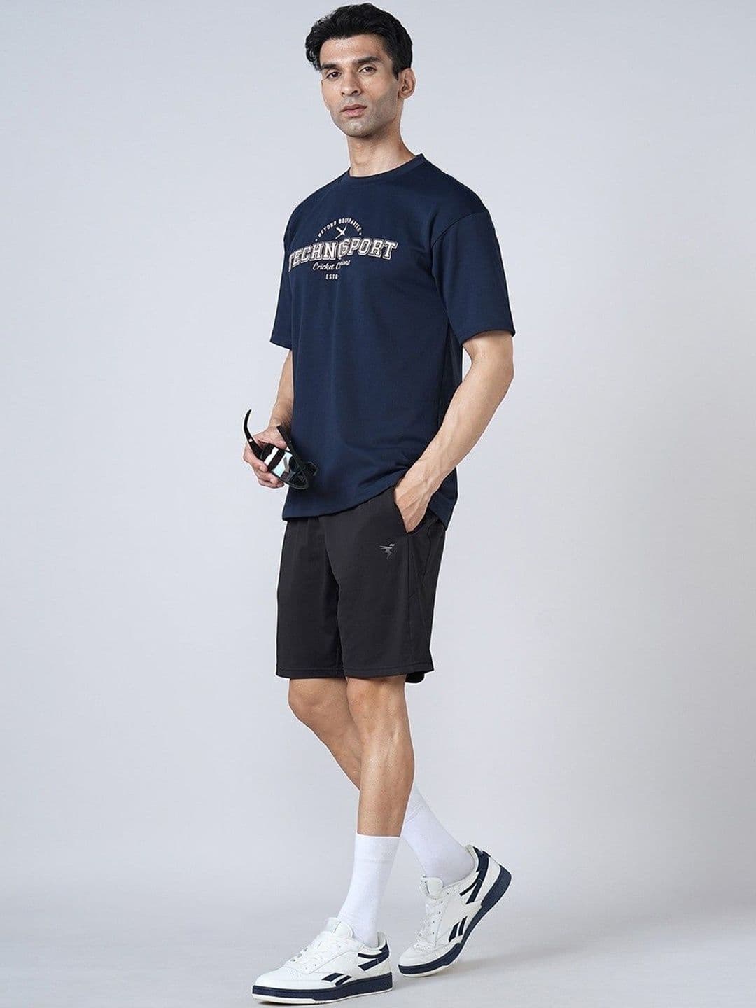 Technosport Men Typography Printed Slim Fit T-shirt - view 1