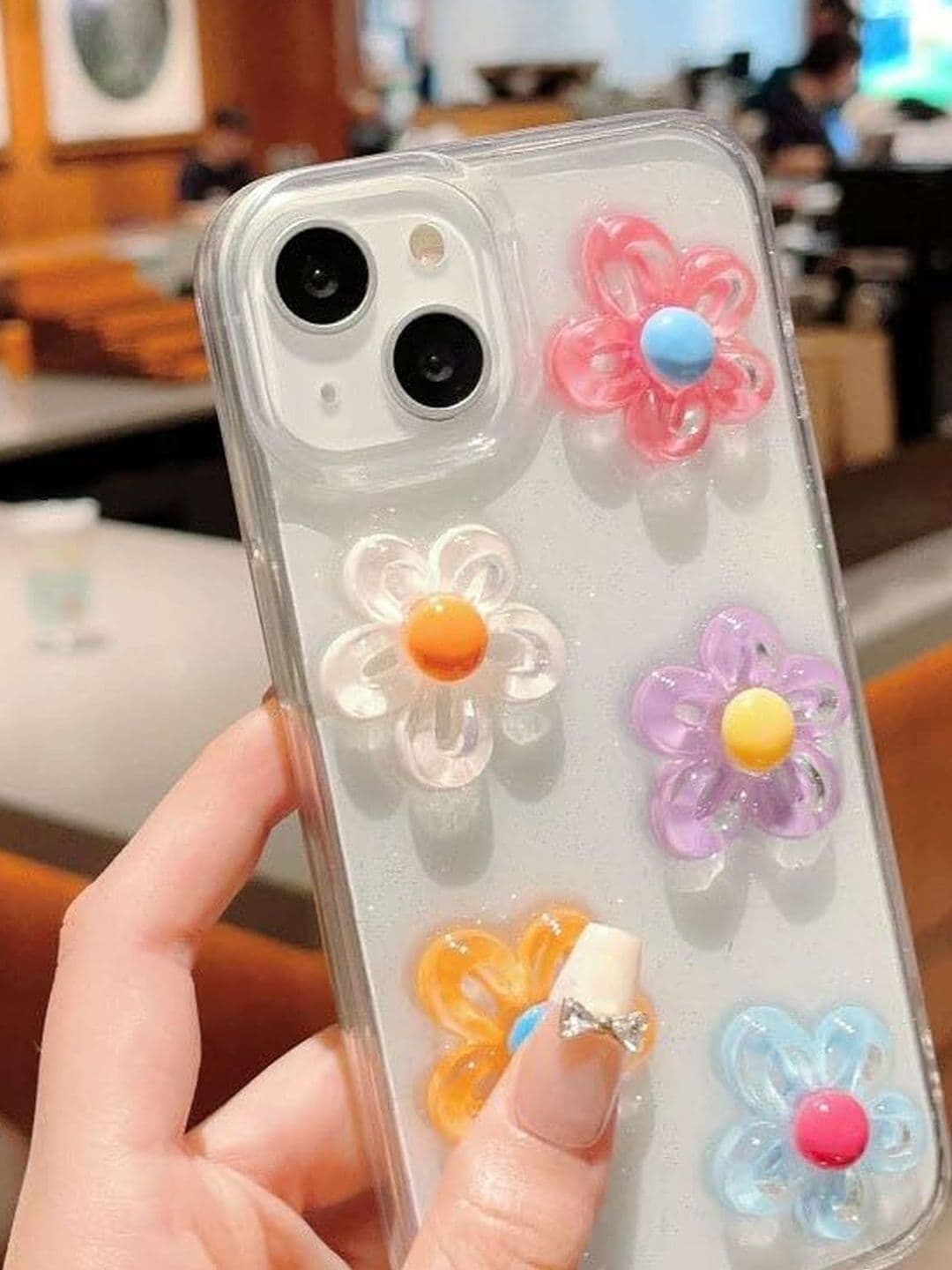 COVERLY Floral Printed iPhone 13 Back Case Mobile Accessories thumbnail 4