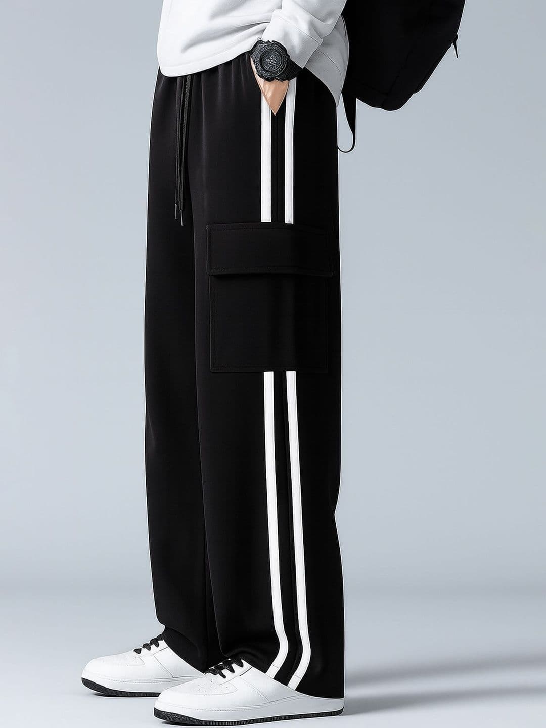CHROVEL Men Relaxed Fit Training Track Pants thumbnail 4