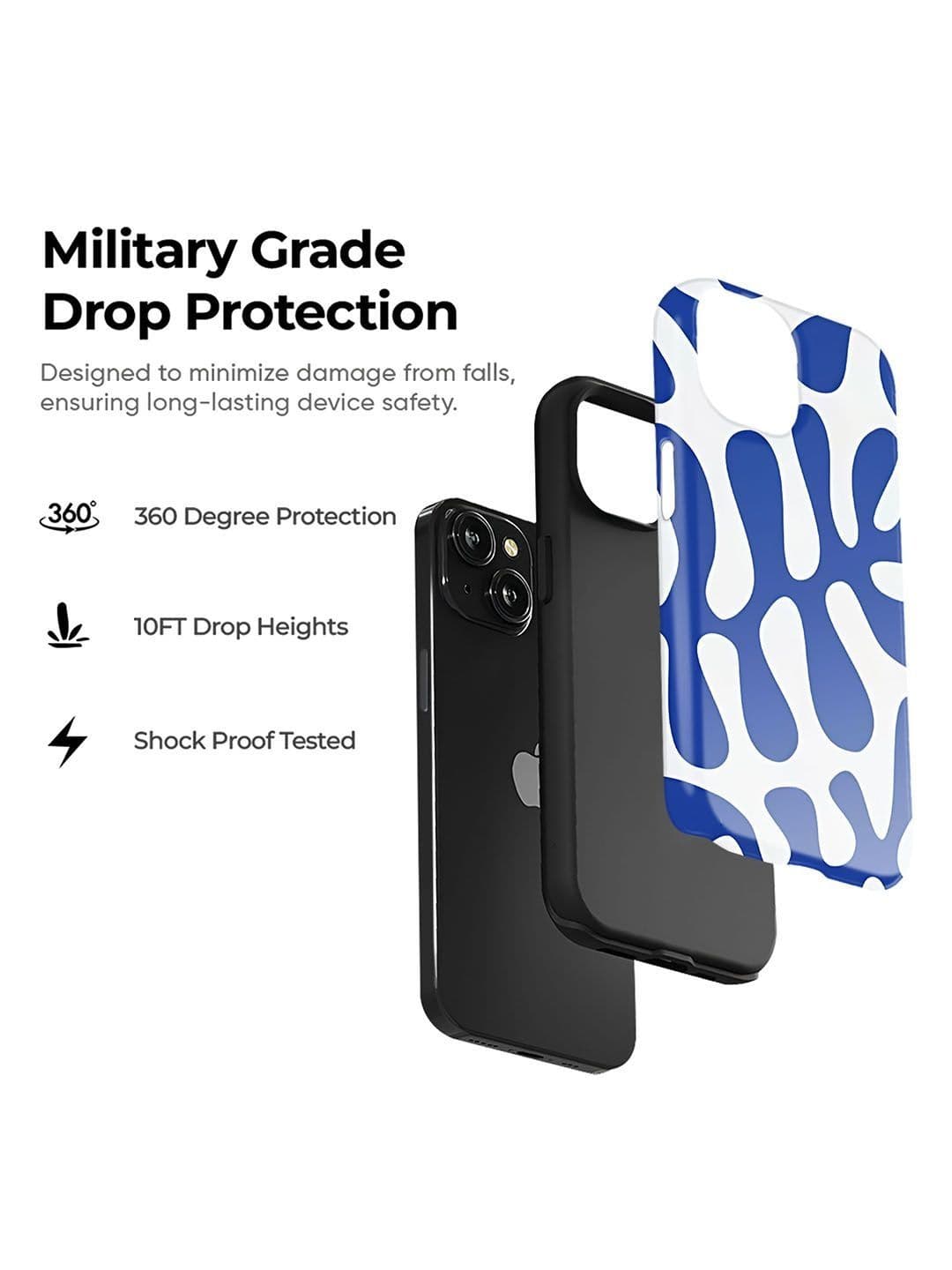 QRIOH Abstract Printed iPhone 14 Back Case Mobile Accessories thumbnail 5