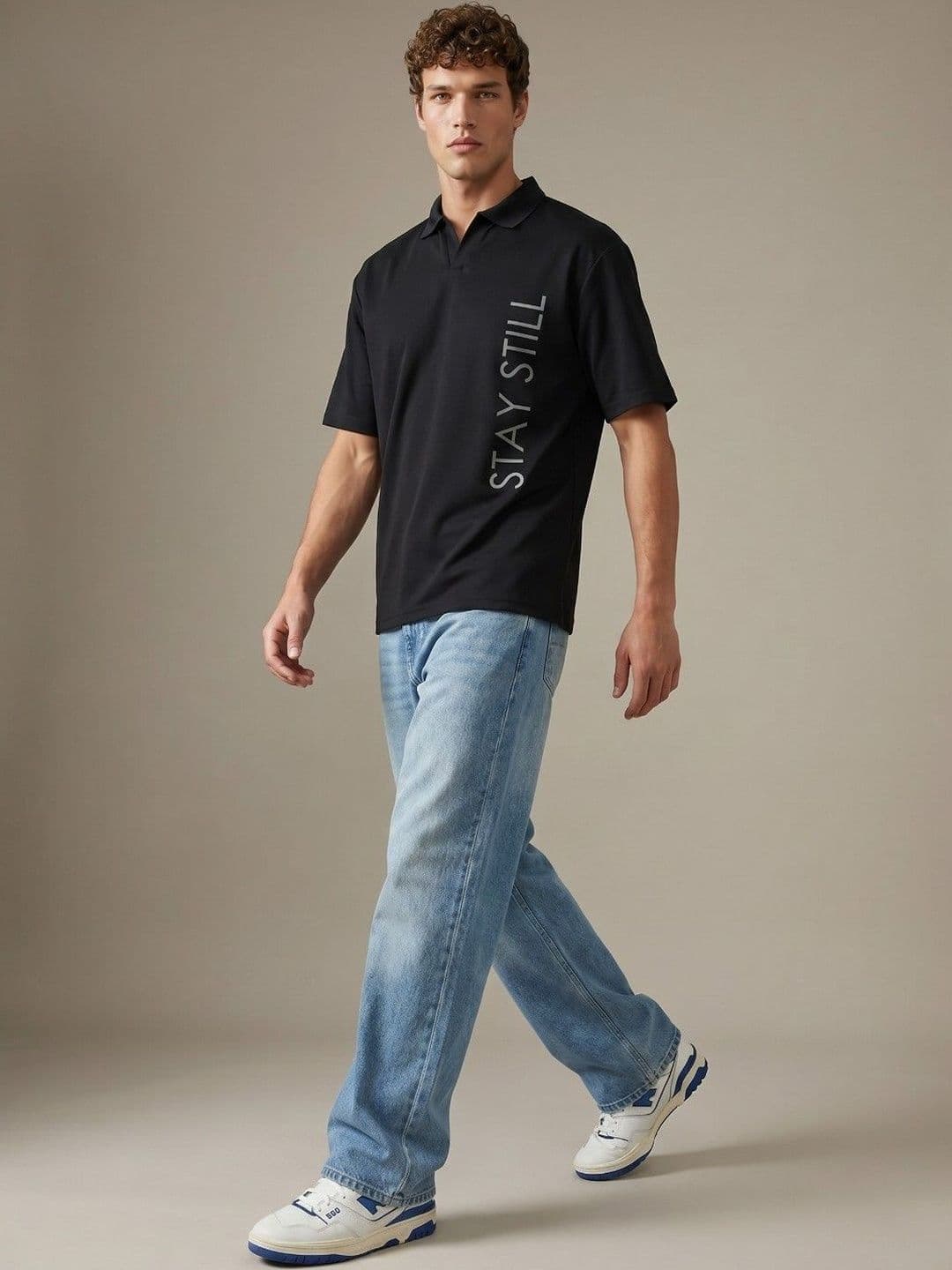 glitchez Men Typography Printed Polo Collar T-shirt thumbnail 3
