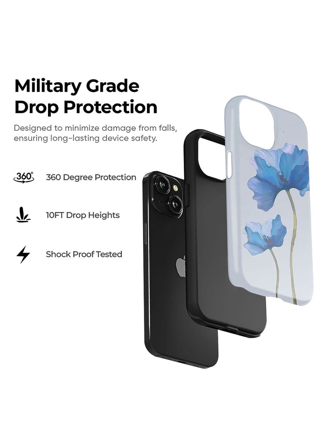 QRIOH Floral Printed iPhone 14 Back Case Mobile Accessories thumbnail 3