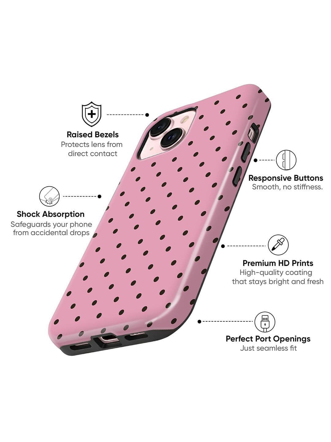 QRIOH Geometric Printed iPhone 14 Back Case Mobile Accessories thumbnail 6