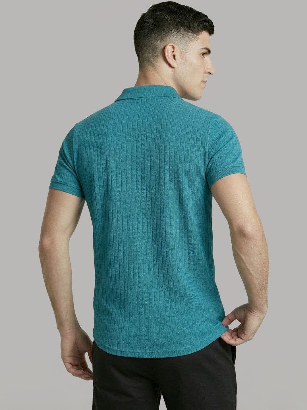 Technosport Men Polo Collar Pockets Slim Fit T-shirt thumbnail 2