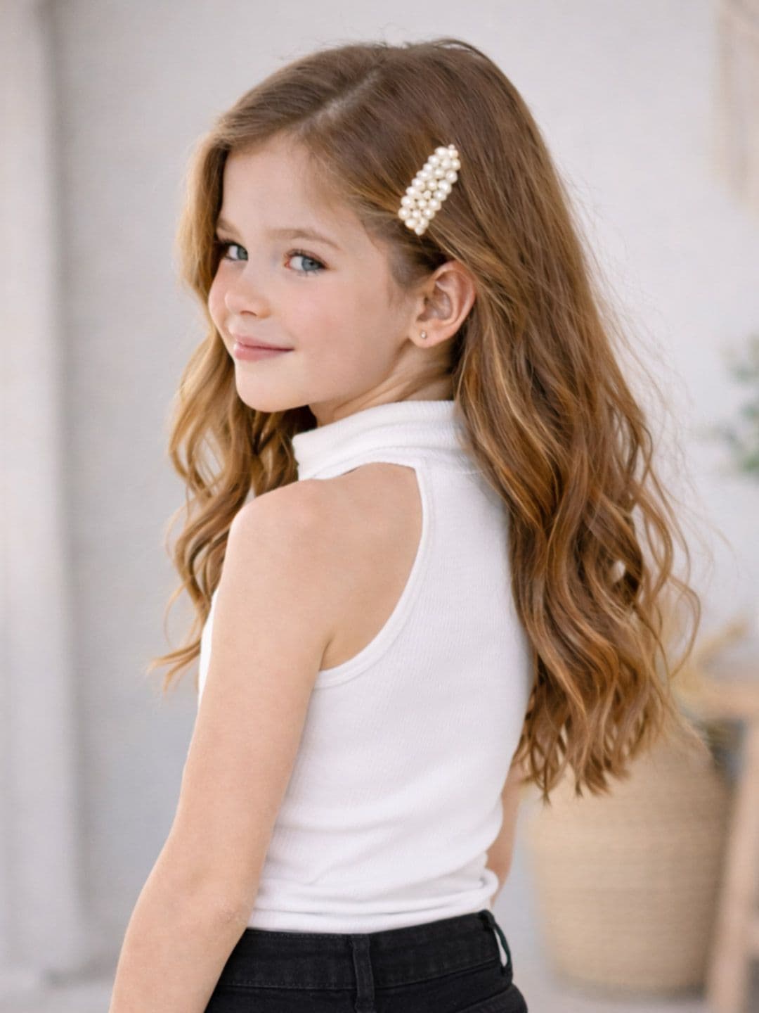Ninas Girls White Cotton Blend Tops thumbnail 4