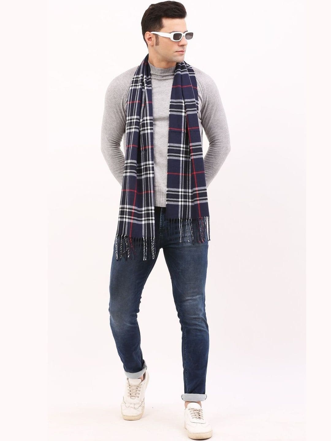 Cazzano Men Checked Scarf thumbnail 2