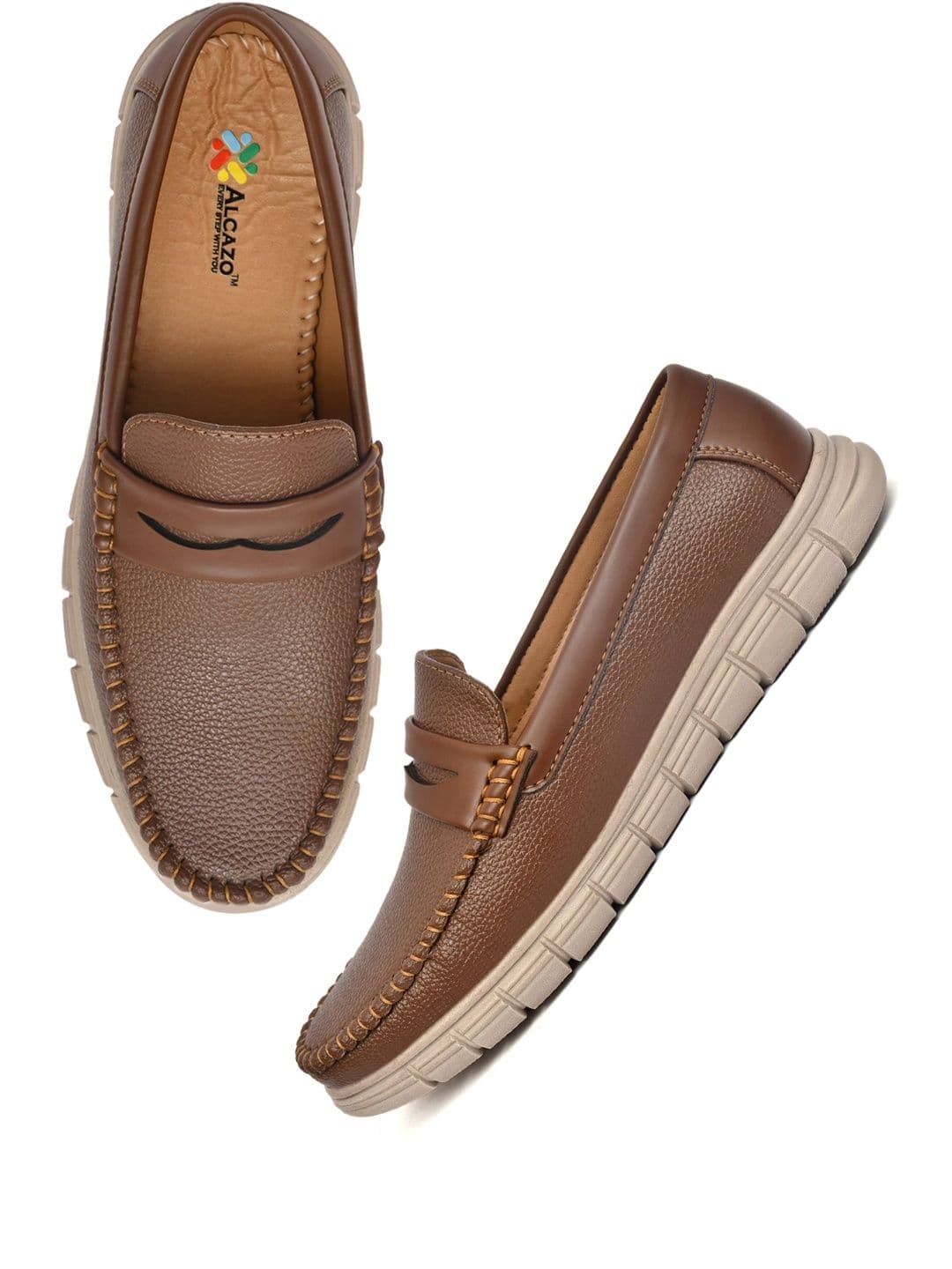 ALCAZO Men Textured Loafers thumbnail 3