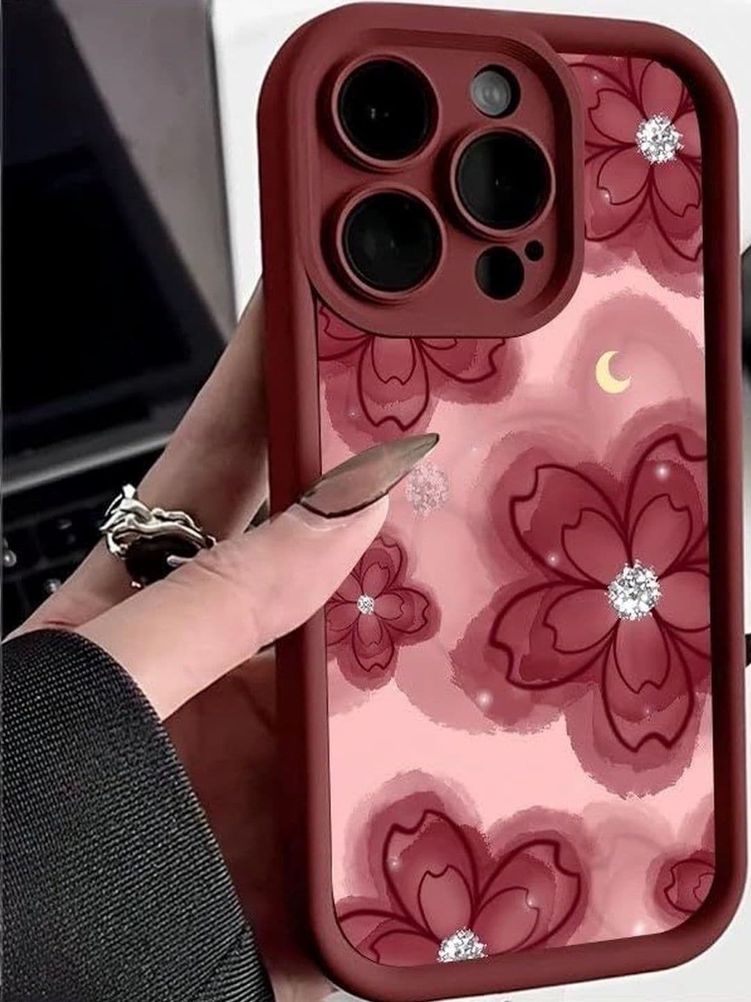 COVERLY Floral Printed iPhone 15 Pro Max Back Case Mobile Accessories - view 1