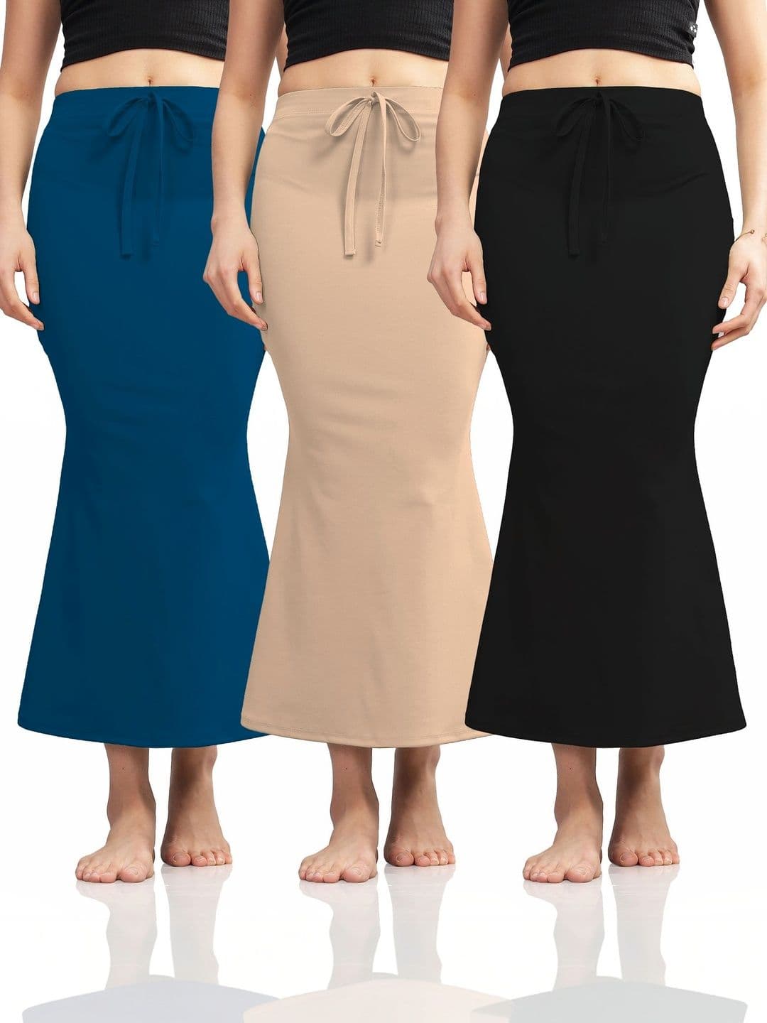 JETVELI Women Pack of 3 Soft Cotton High Waist Regular Fit Saree Shapewear Petticoat - view 1