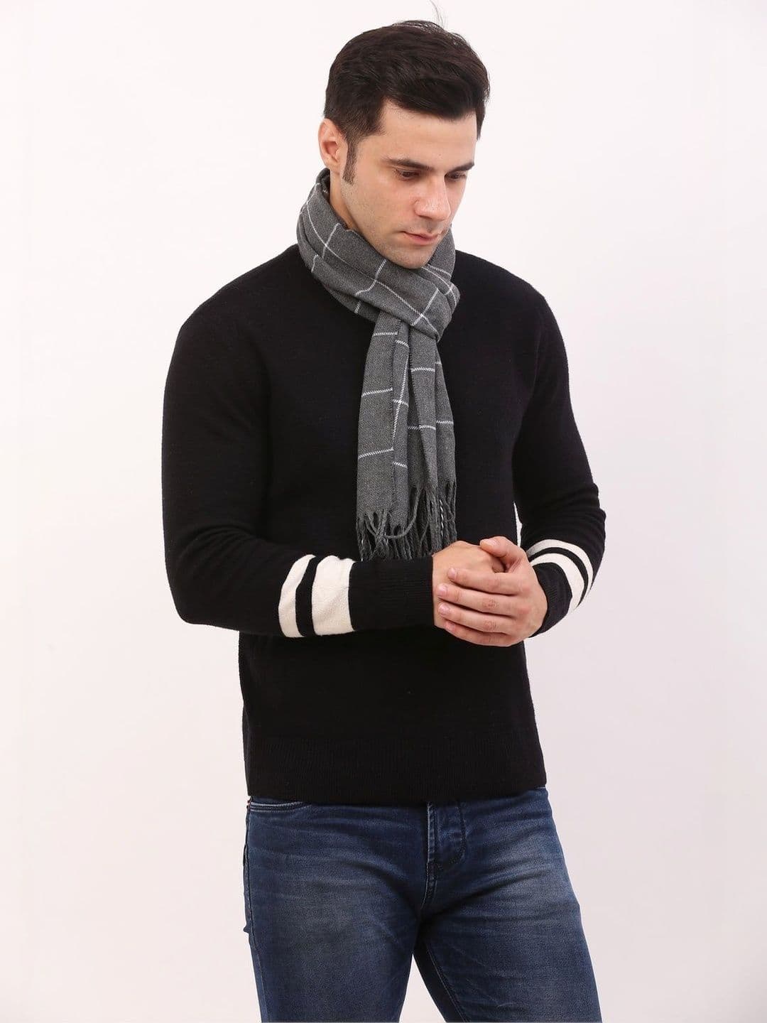 Cazzano Men Checked Scarf thumbnail 2
