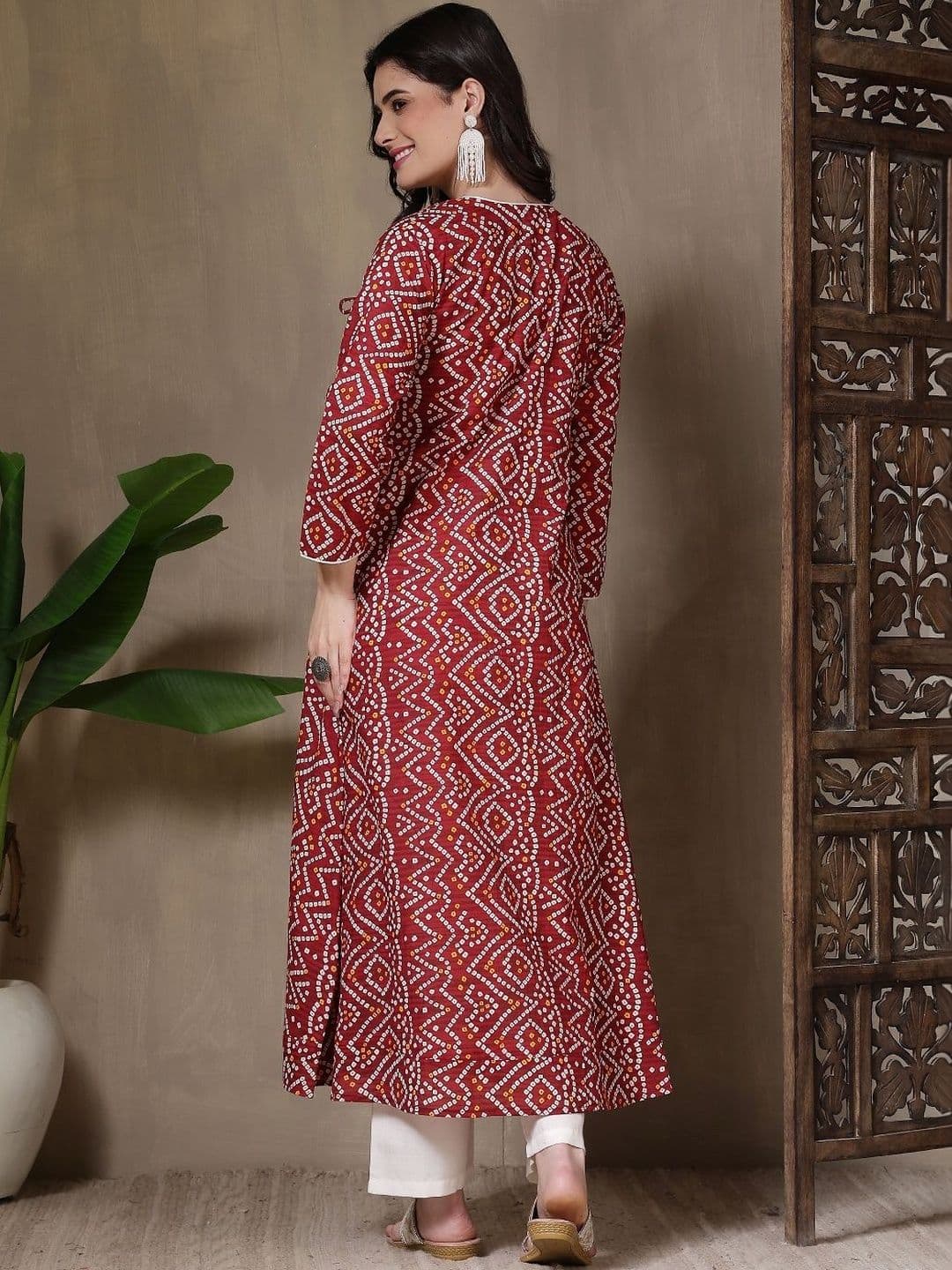 Kalphem Women Bandhani Printed Kurta thumbnail 3