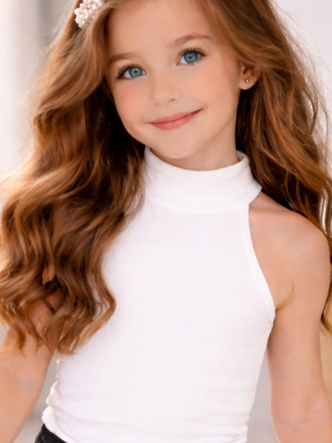 Ninas Girls White Cotton Blend Tops thumbnail 2