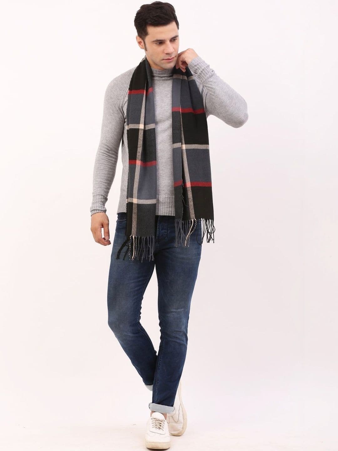 Cazzano Men Checked Scarf thumbnail 2