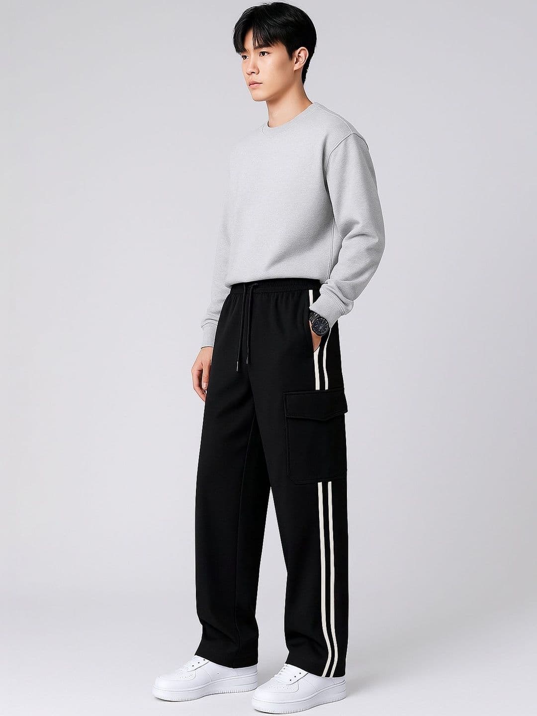 CHROVEL Men Relaxed Fit Training Track Pants thumbnail 3
