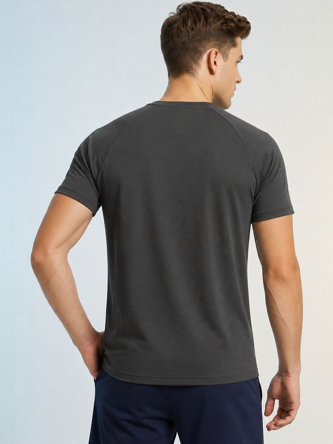 HRX by Hrithik Roshan Brand Logo Printed Round Neck T-shirt thumbnail 5