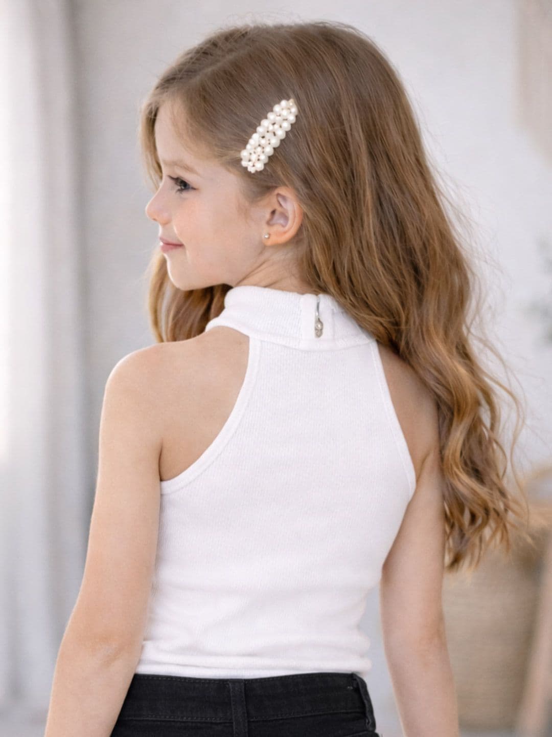 Ninas Girls White Cotton Blend Tops thumbnail 3