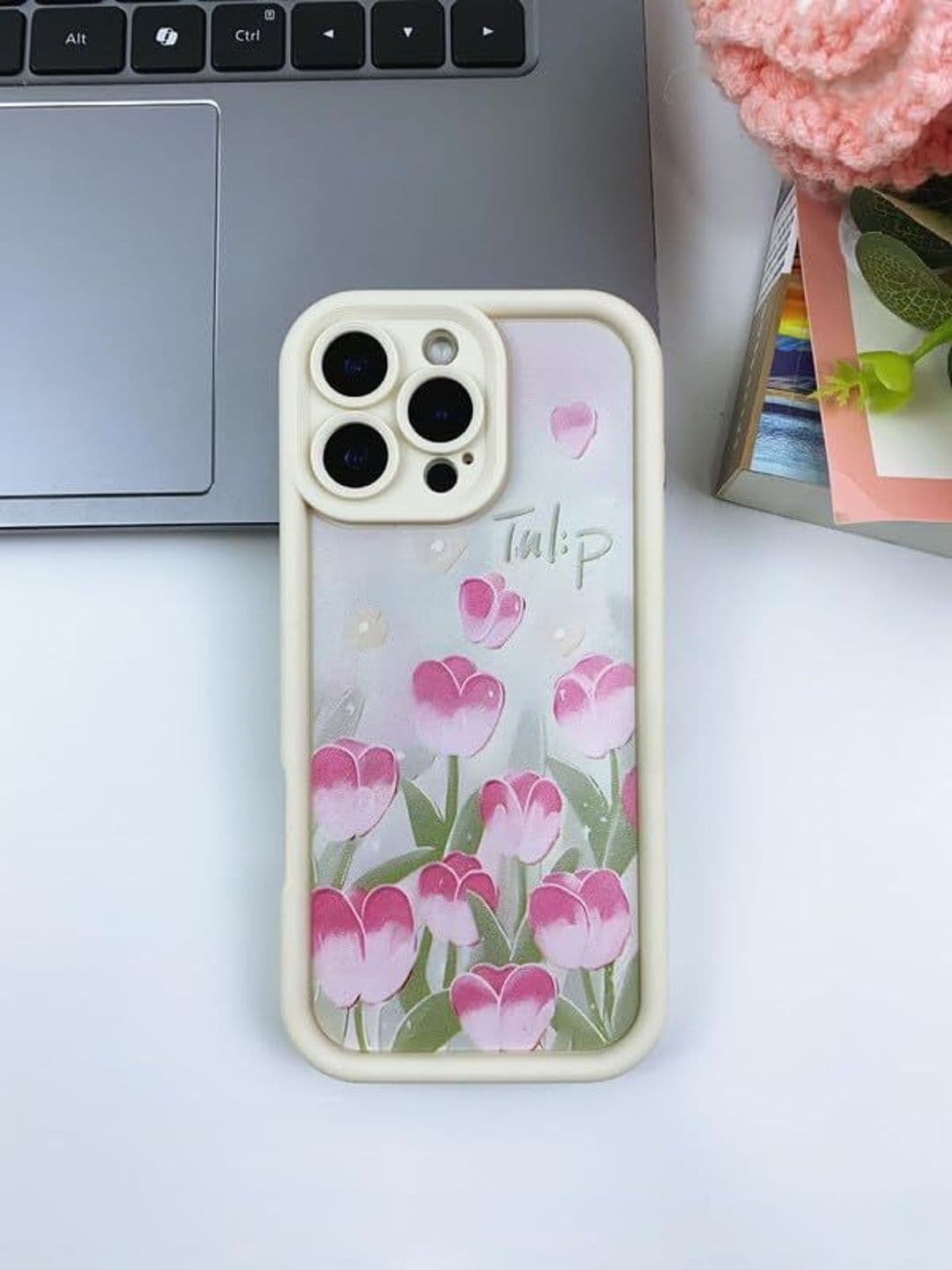 COVERLY Floral Printed iPhone 13 Back Case Mobile Accessories thumbnail 2