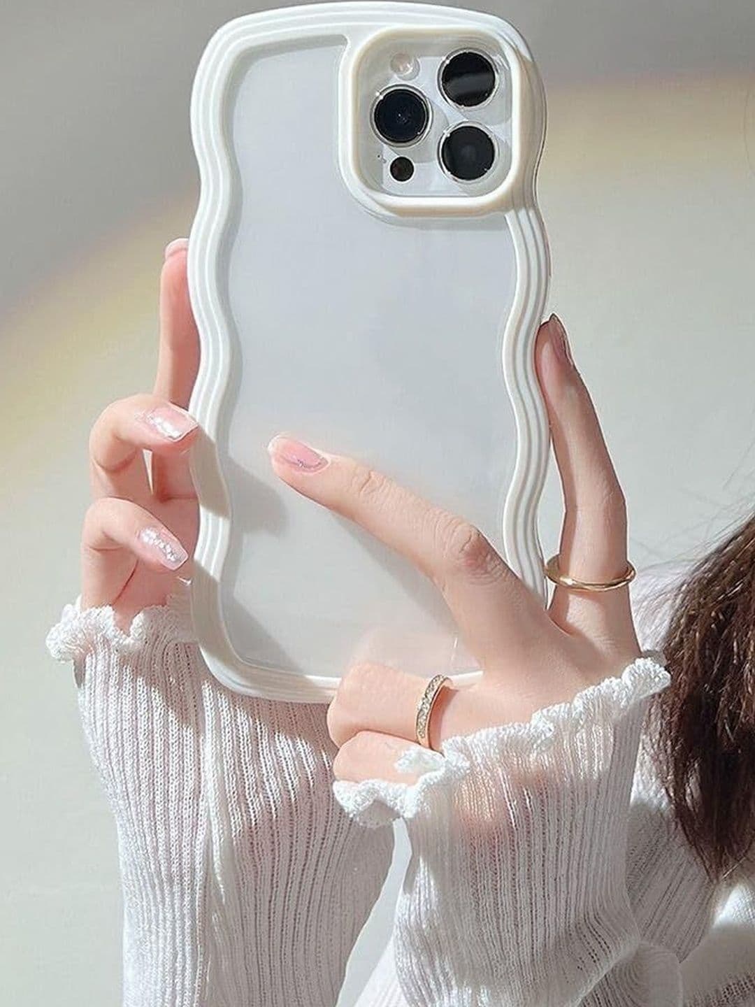 COVERLY Solid Printed iPhone 12 Back Case Mobile Accessories thumbnail 2