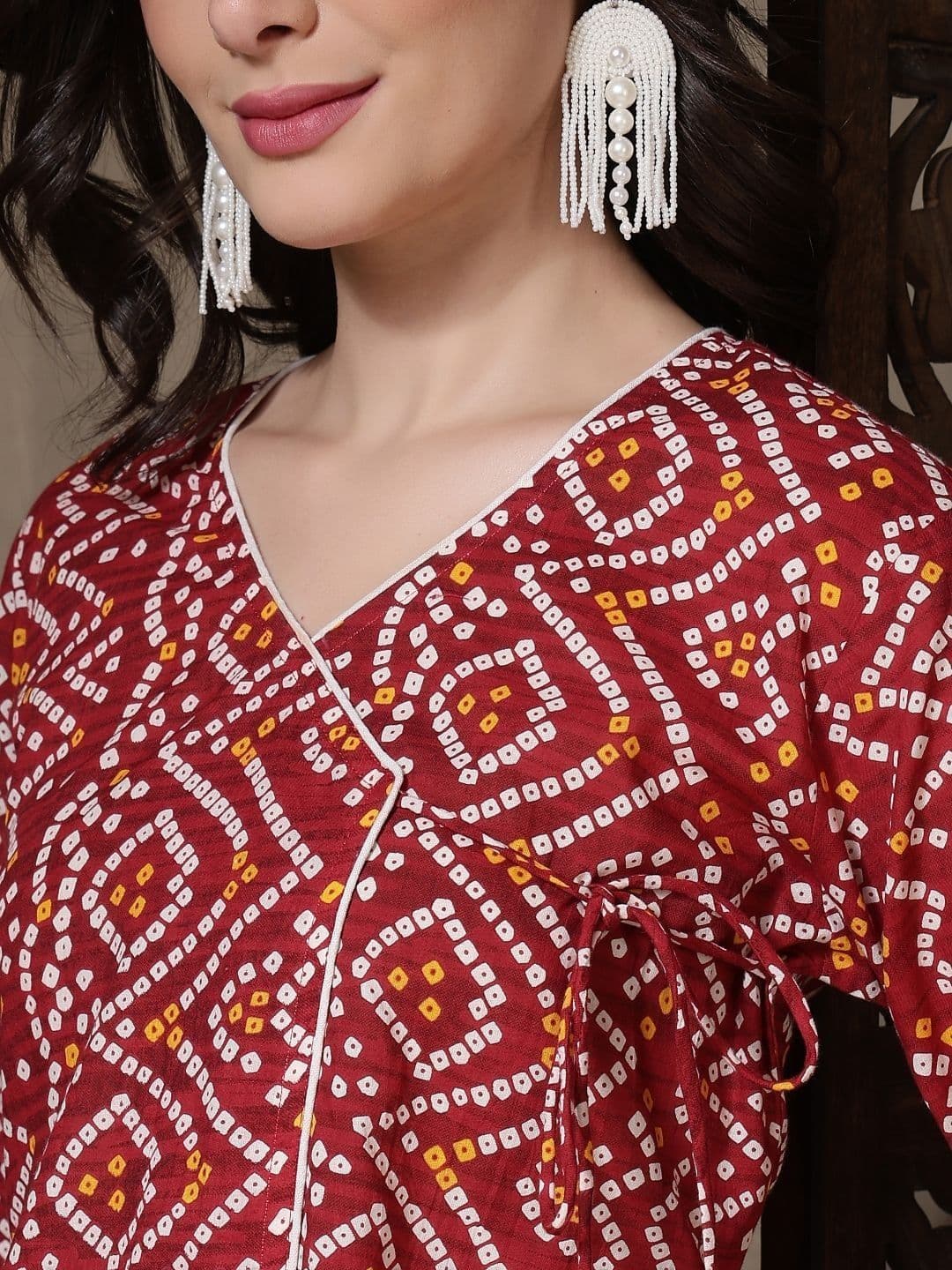 Kalphem Women Bandhani Printed Kurta thumbnail 7