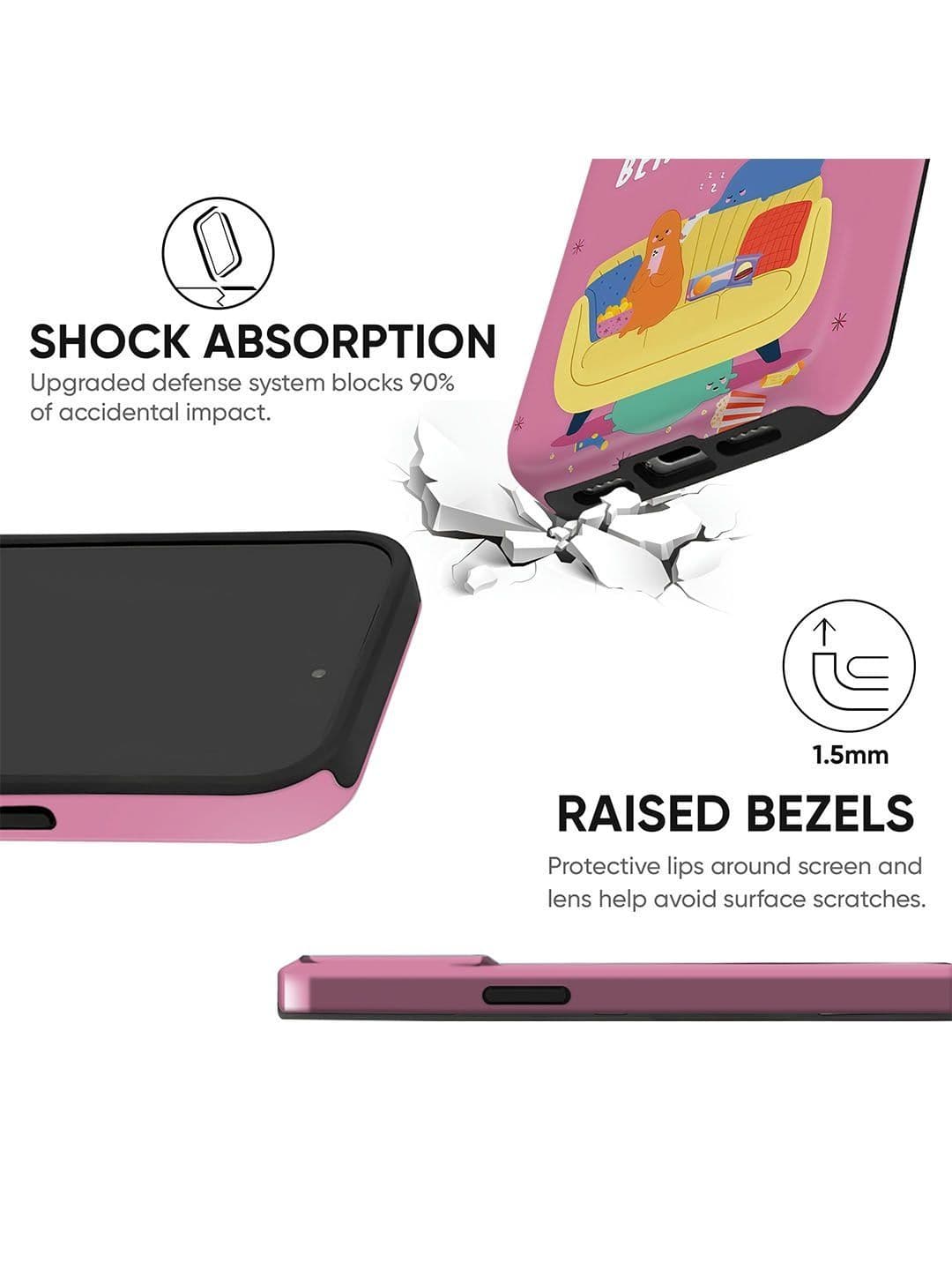 QRIOH Conversational Printed iPhone 15 Pro Back Case Mobile Accessories thumbnail 4