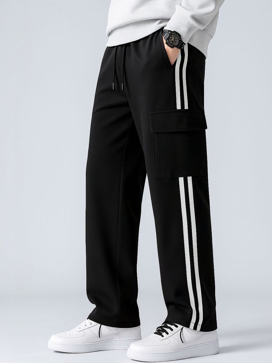 CHROVEL Men Relaxed Fit Training Track Pants thumbnail 5