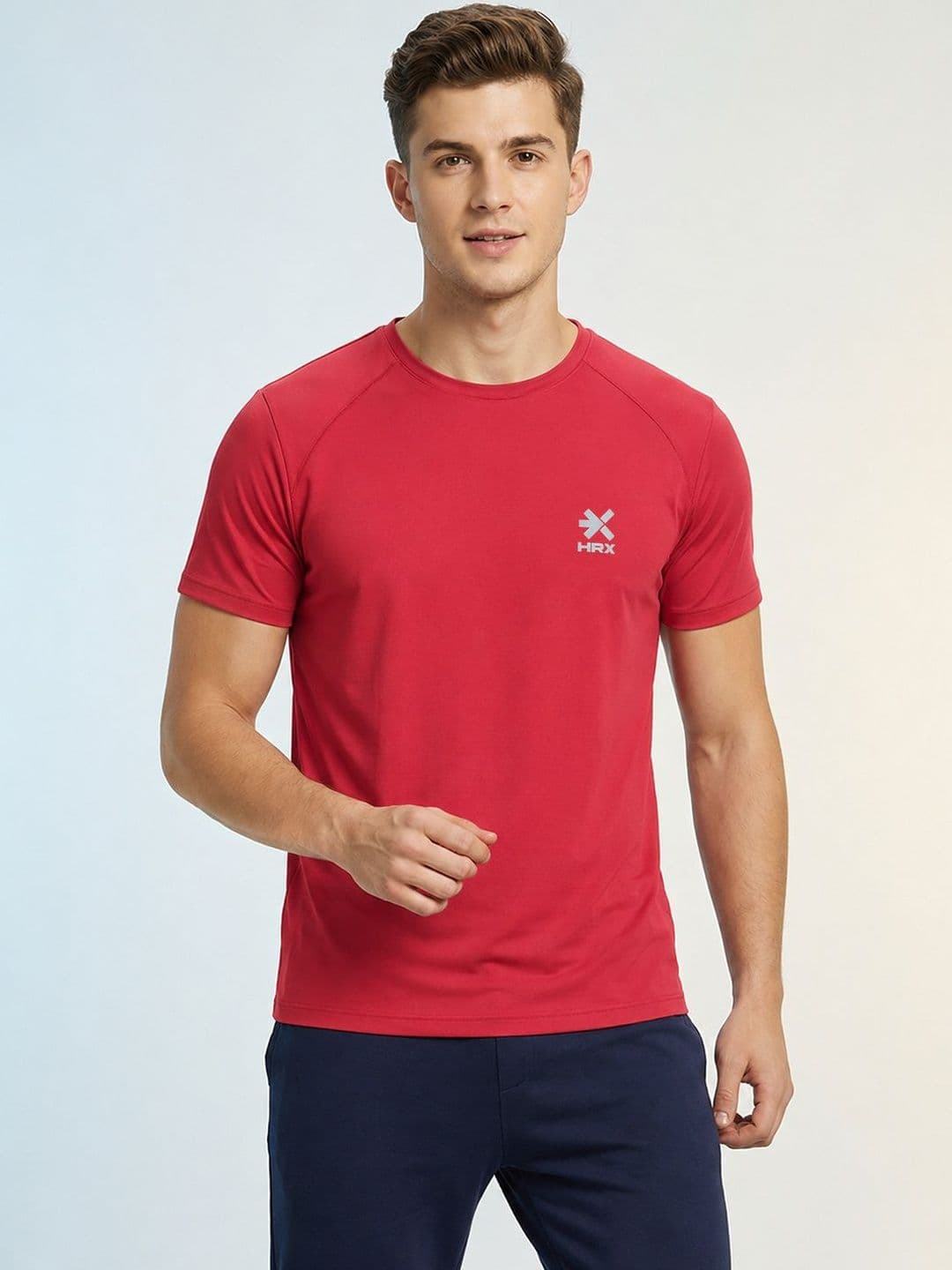 HRX by Hrithik Roshan Brand Logo Printed Round Neck T-shirt - view 1