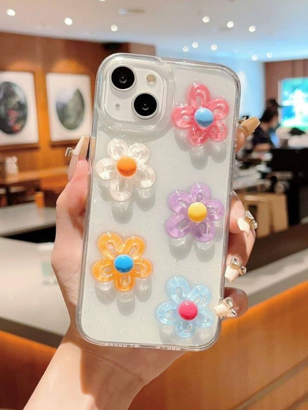 COVERLY Floral Printed iPhone 13 Back Case Mobile Accessories thumbnail 5