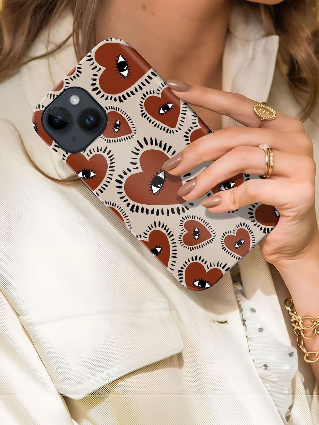 QRIOH Quirky Printed iPhone 14 Back Case Mobile Accessories thumbnail 5