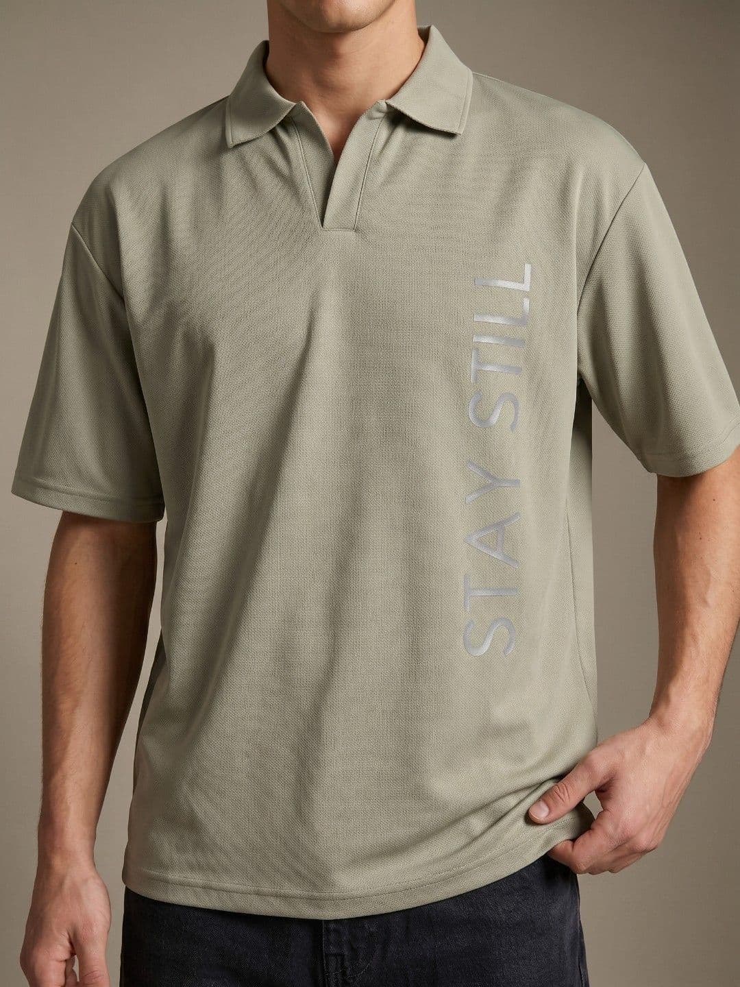 glitchez Men Typography Printed Polo Collar T-shirt thumbnail 5