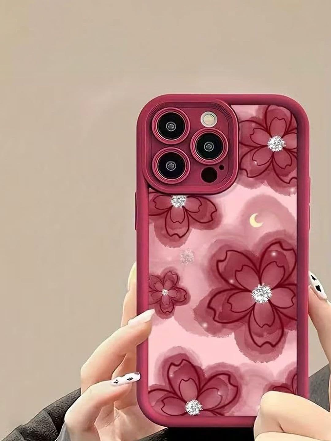 COVERLY Floral Printed iPhone 15 Pro Max Back Case Mobile Accessories thumbnail 5