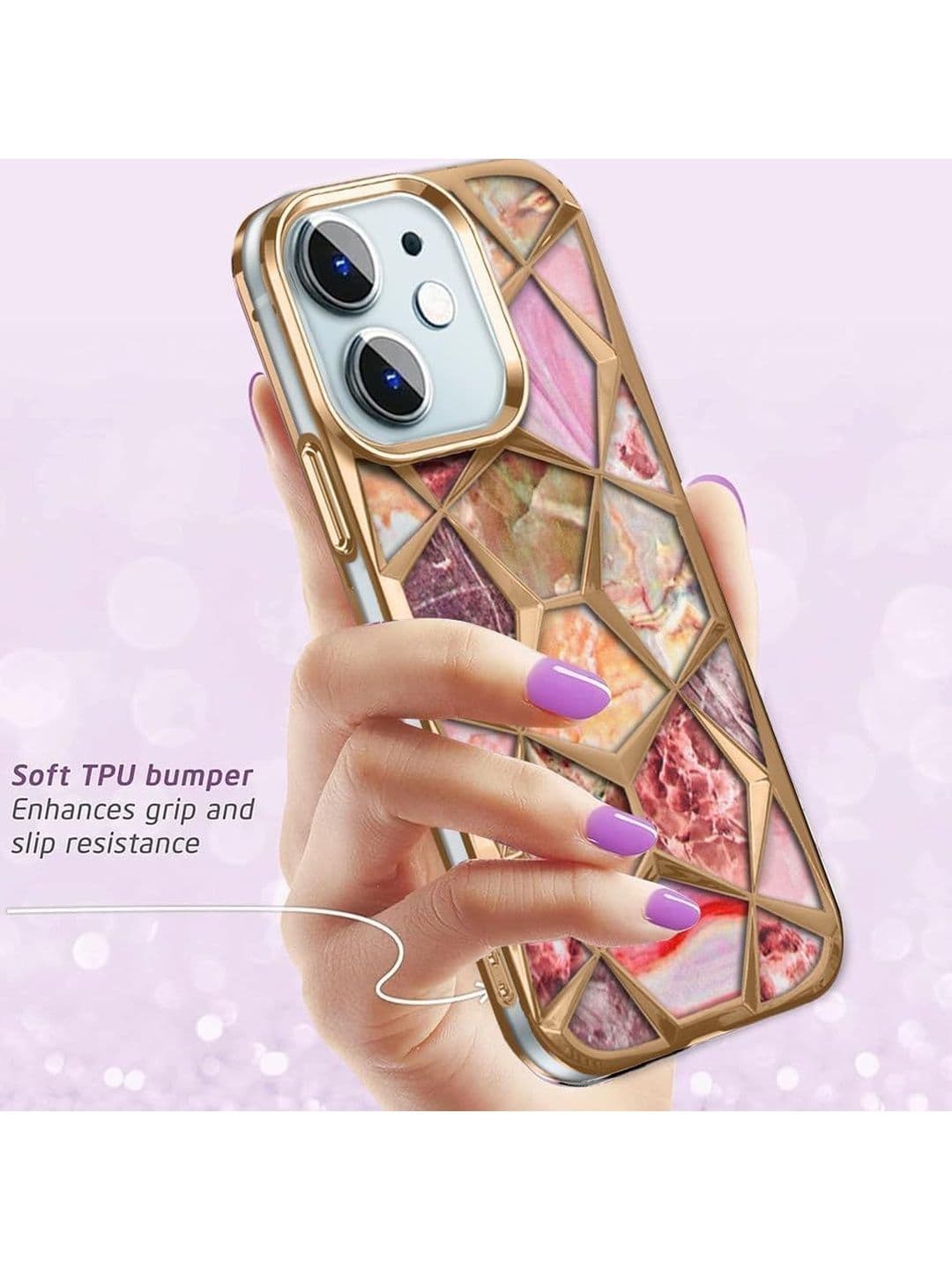 COVERLY Geometric Printed iPhone 13 Pro Back Case Mobile Accessories thumbnail 7