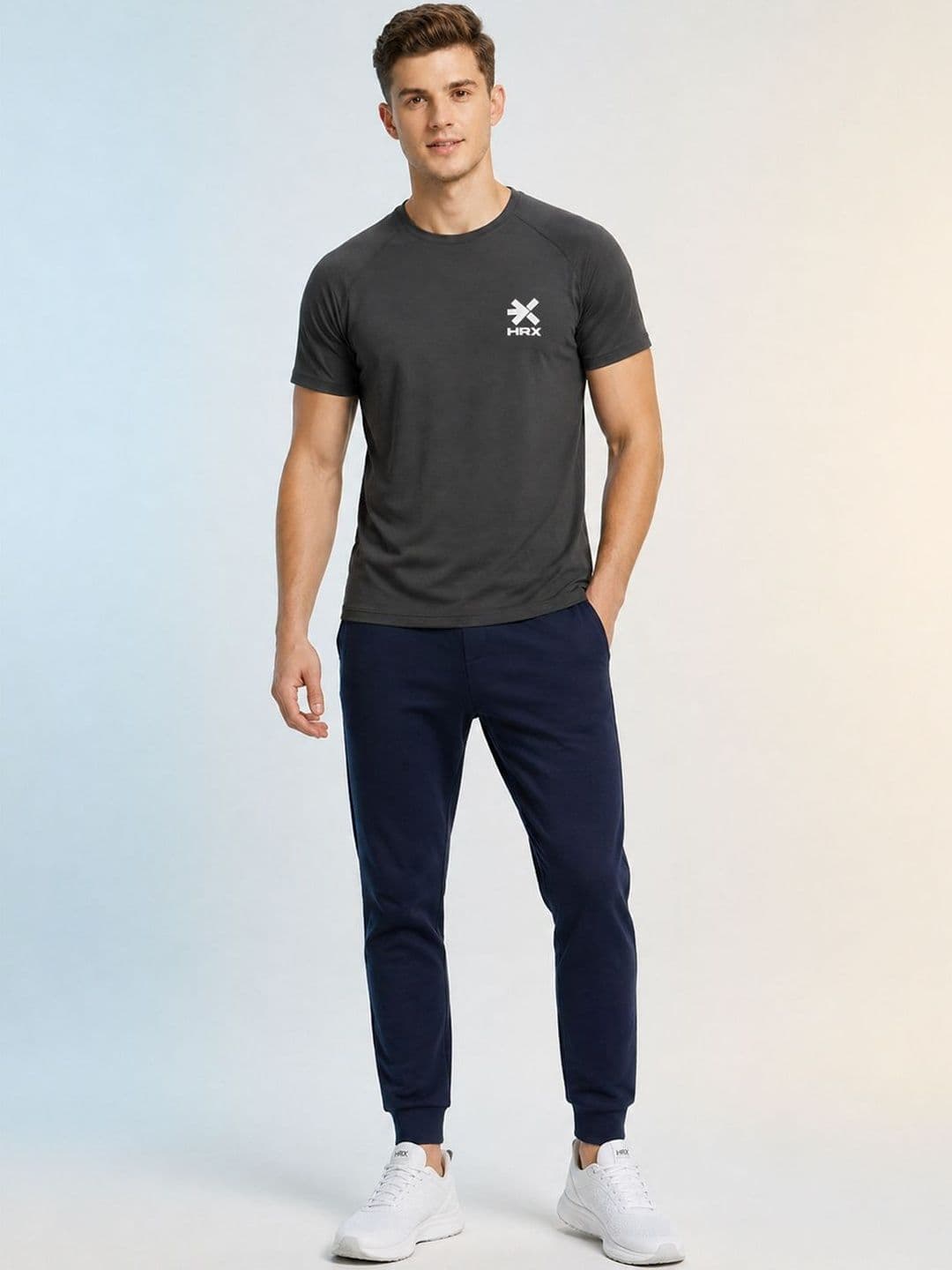 HRX by Hrithik Roshan Brand Logo Printed Round Neck T-shirt thumbnail 2