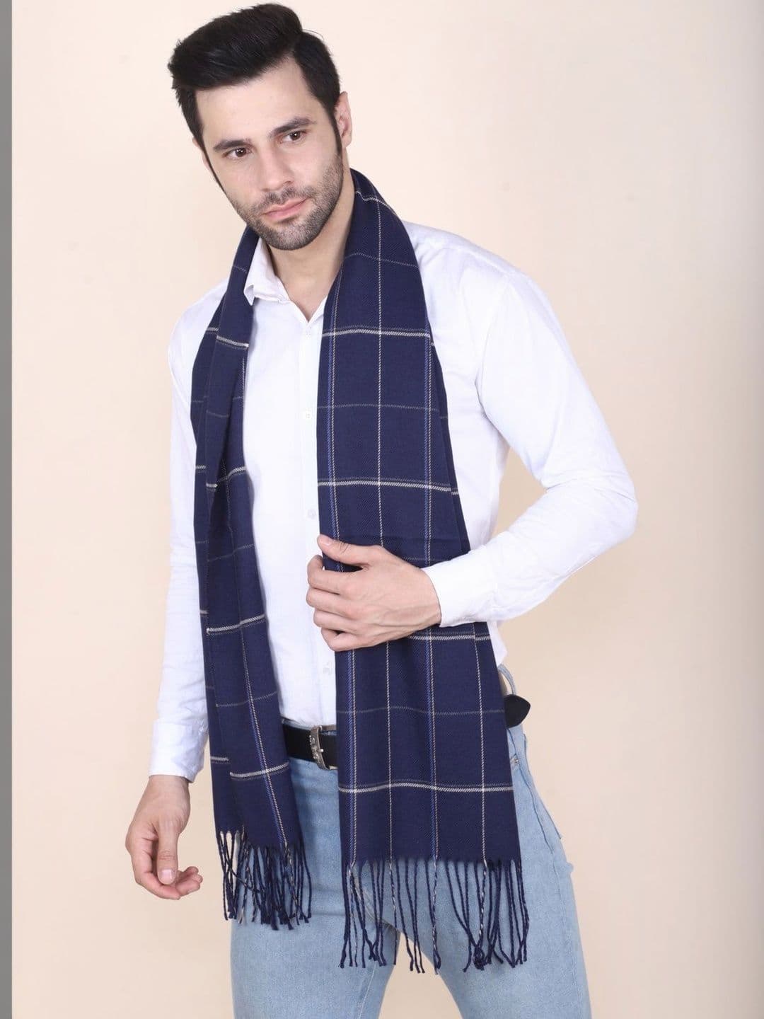 Cazzano Men Checked Scarf thumbnail 2
