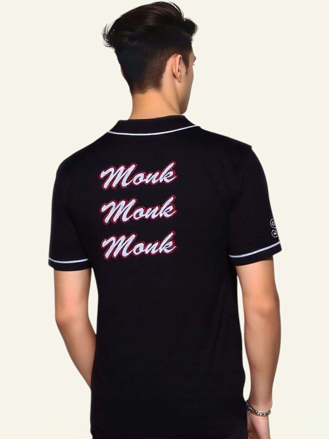 Woodland Men Typography Biker Jacket with Embroidered thumbnail 3