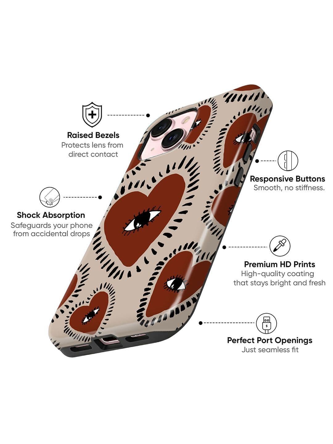QRIOH Conversational Printed iPhone 15 Pro Back Case Mobile Accessories thumbnail 4