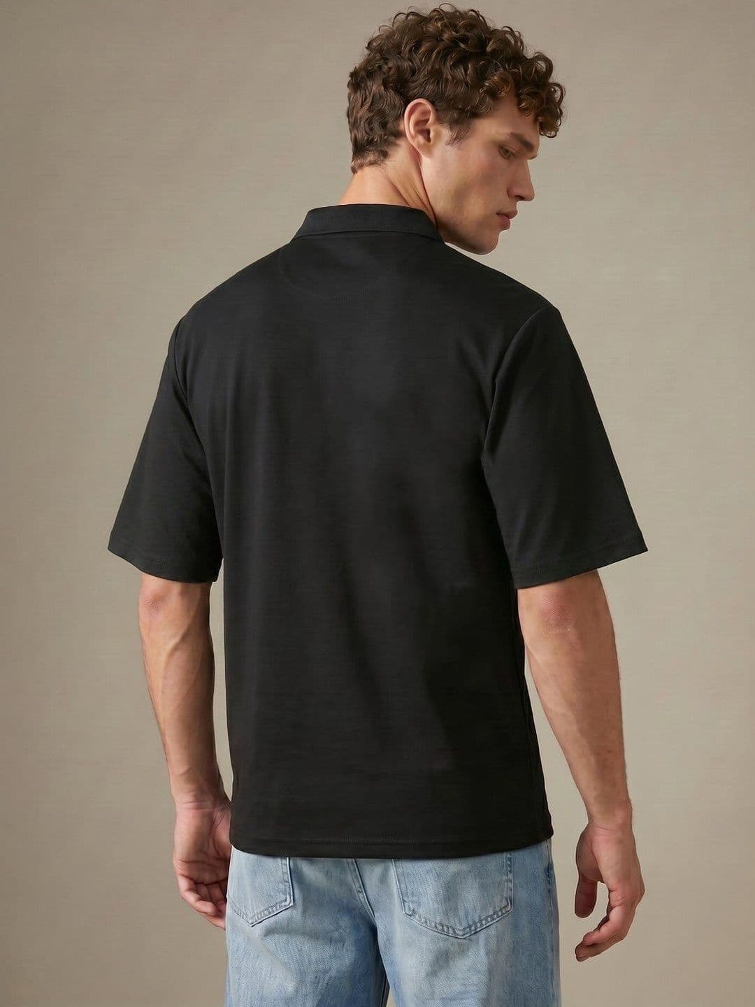 glitchez Men Typography Printed Polo Collar T-shirt thumbnail 2