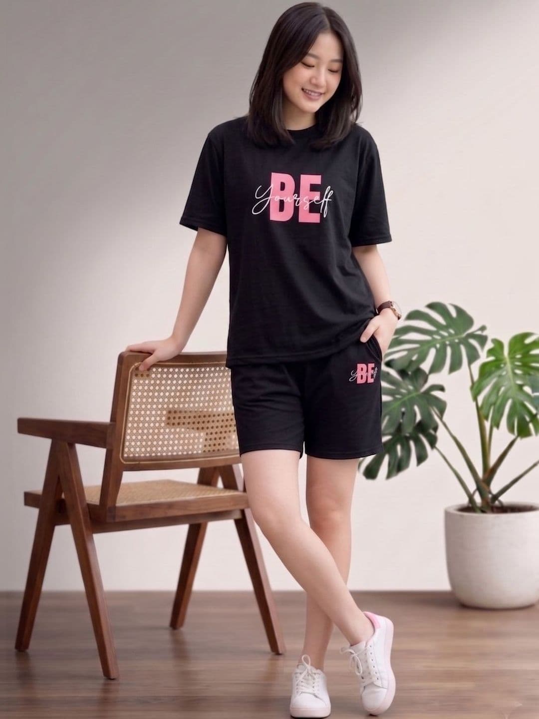 Keenuu Cotton Printed T-shirt with Shorts thumbnail 2