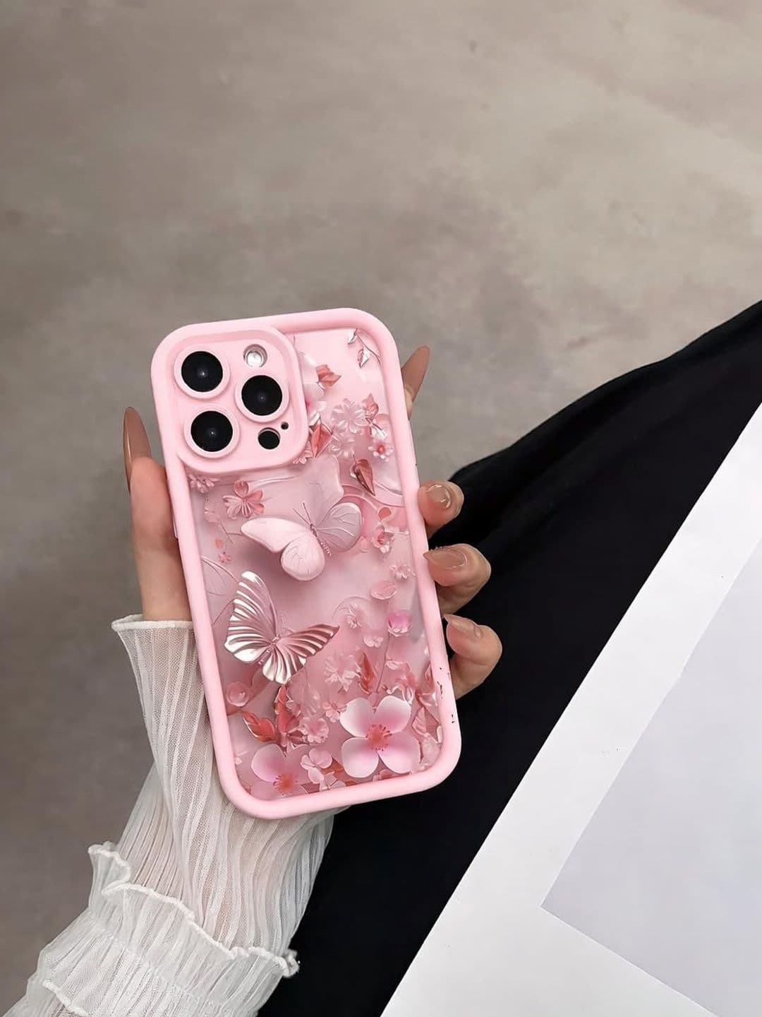 COVERLY Floral Printed iPhone 14 Pro Back Case Mobile Accessories thumbnail 2