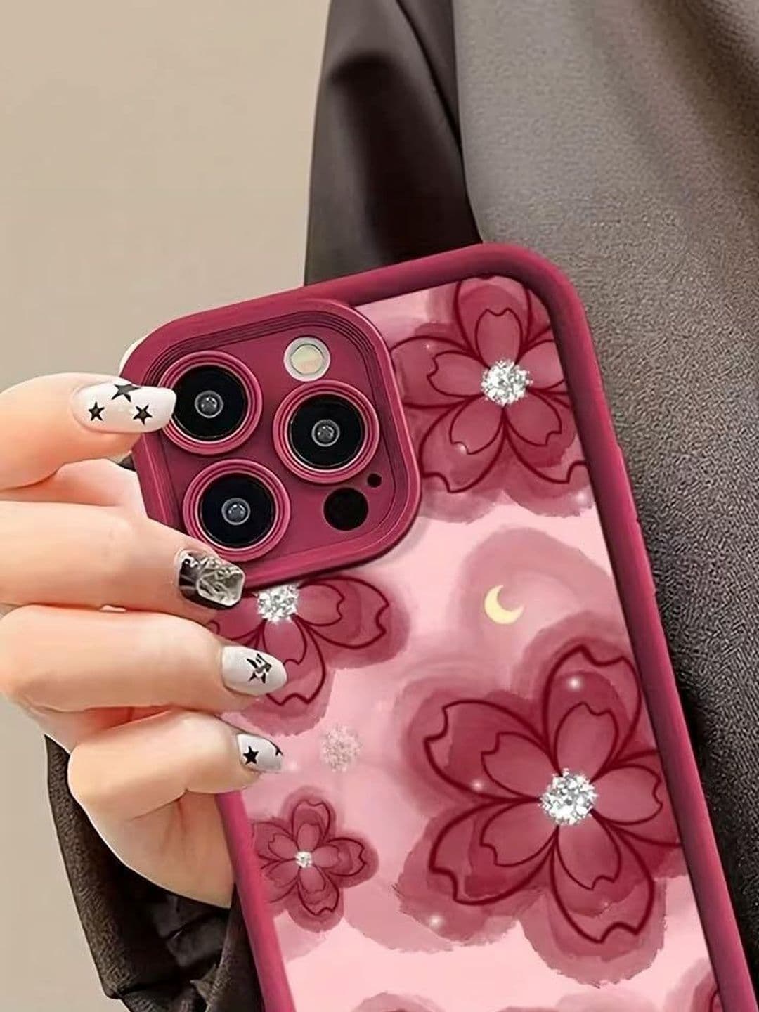 COVERLY Floral Printed iPhone 15 Pro Max Back Case Mobile Accessories thumbnail 4