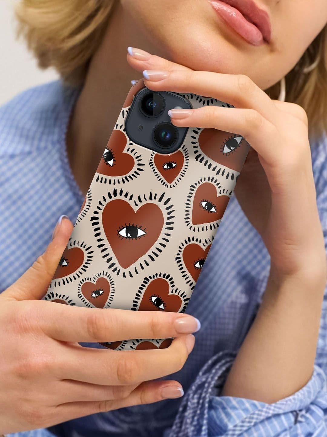 QRIOH Quirky Printed iPhone 14 Back Case Mobile Accessories thumbnail 4